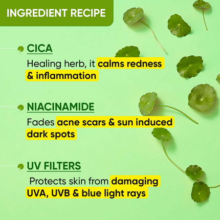 Dot & Key CICA Calming Mattifying Sunscreen SPF 50 For Oily Acne Prone & Sensitive Skin