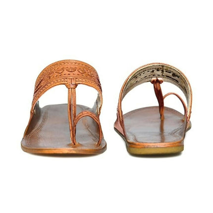 Stepsoft Brown Leather Kolhapuri Chappals For Men – Wedding & Ethnic Wear