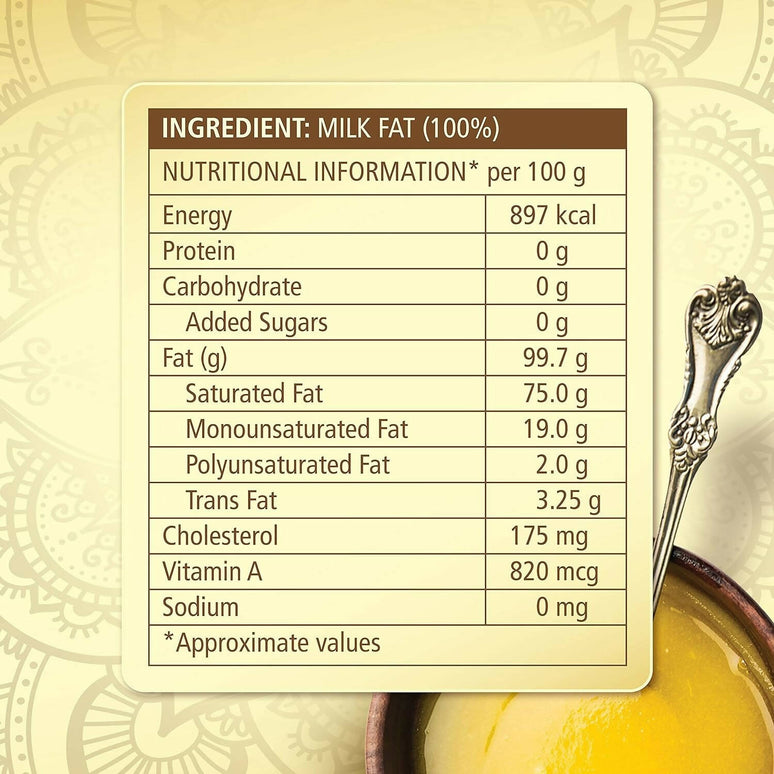 Dabur 100% Pure Daanedaar Cow Ghee | Cultured Cow Ghee | Pure and Natural Cow Ghee