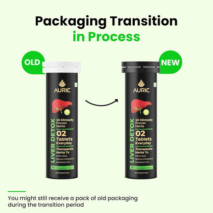 Auric Liver Detox Effervescent Tablet Drop Fizz & Drink