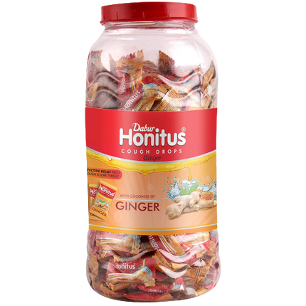 Dabur Honitus Lozenges Jar - 300 Count (Honey Ginger)