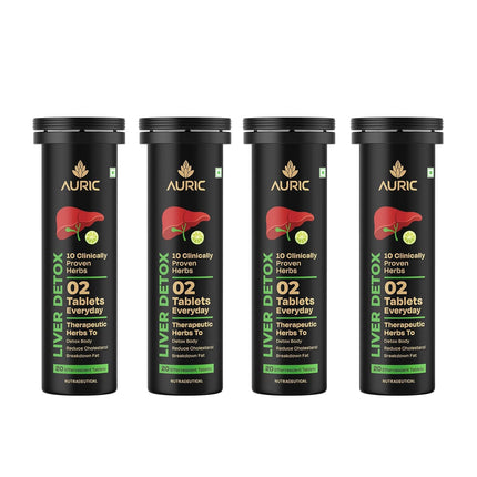 Auric Liver Detox Effervescent Tablet Drop Fizz & Drink