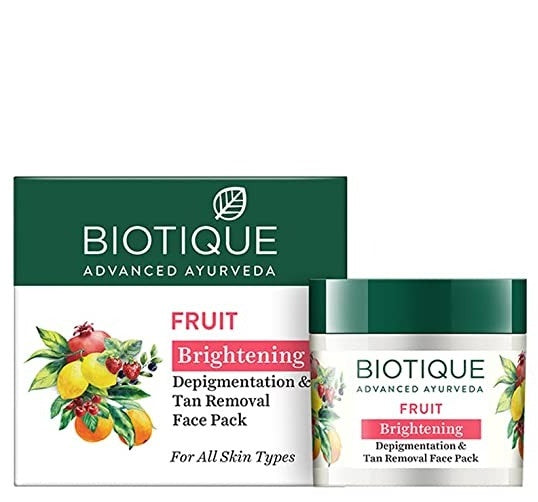 Biotique Advanced Ayurveda Fruit Brightening Depigmentation & Tan Removal Face Pack
