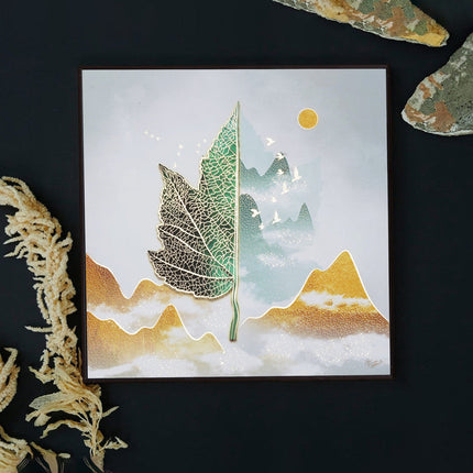 Tehzeeb Creations Golden Embossed Wall Painting