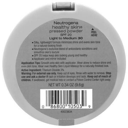 Neutrogena Healthy Skin Pressed Powder SPF 20, Light to Medium 30