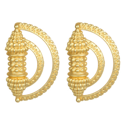 Joban Fashion Women Matte Gold Brass Earrings
