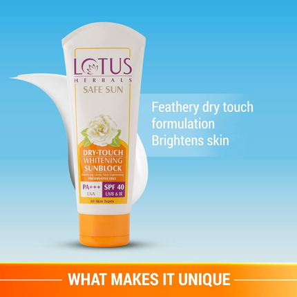 Lotus Herbals Safe Sun Dry Touch Whitening Sunscreen SPF 40 PA+++