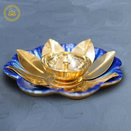 Brass Sunflower Designed Diya