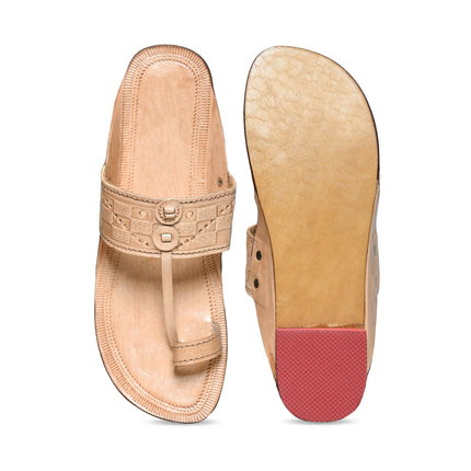 Stepsoft Men’S Leather Kolhapuri Chappals – Traditional Ethnic Footwear
