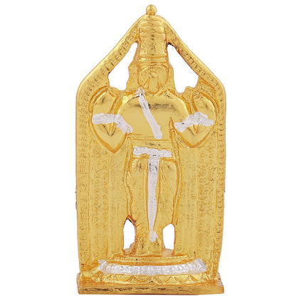 Estele Gold-Polished Lord Tirupati Balaji Idol Showpiece for Pooja Mandir/ Home Decorative