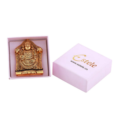 Estele Gold-Polished Lord Tirupati Balaji Idol Showpiece for Pooja Mandir/ Home Decorative