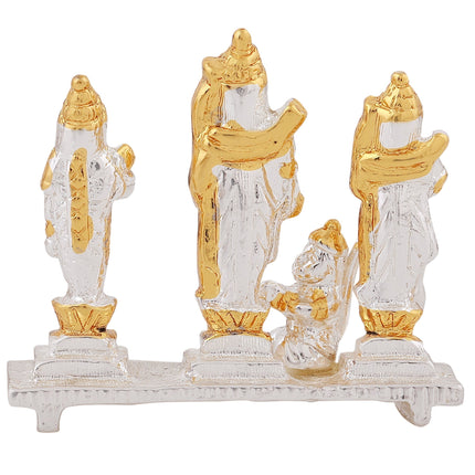 Estele Gold-Polished Spiritual Ram Darbar|God Ram,Laxman,Sita & Hanuman Idol for Home/Car Décor