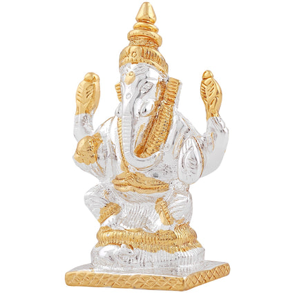 Estele Gold-Polished Spiritual Lord Bal Ganesha Idol for Gifts & HouseWarming/Home/Office Decors