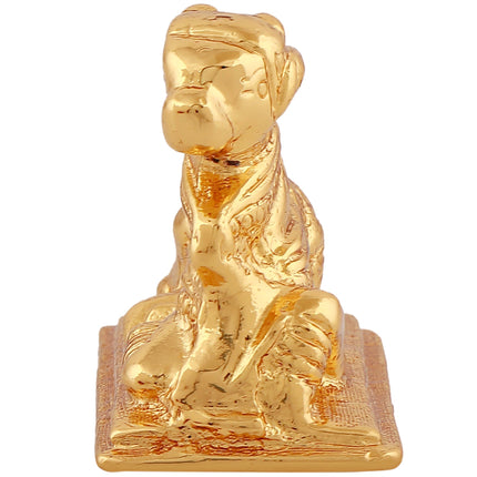 Estele Gold-Polished Lord Nandikeshwara Idol for Home/Car Decor