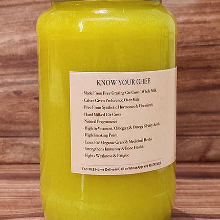 Satjeevan A2 Gir Cow Bilona Ghee | Pure A2 Gir Cow Bilona Ghee | 100% Gir Cow Ghee | Traditional Cow Ghee