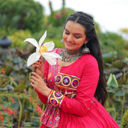 Aastha Fashion Pink Rayon Party Wear Designer Gown Collection