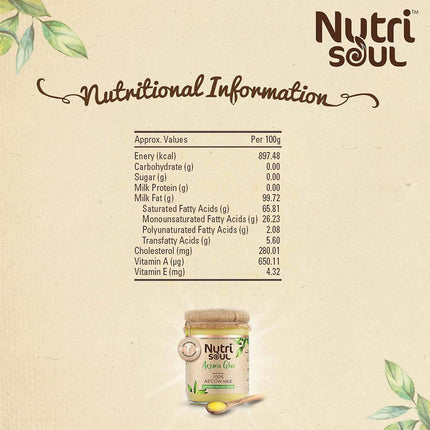 Nutrisoul Arjuna Ghee | Traditional Curd Churned | Pure and Natural Desi Ghee