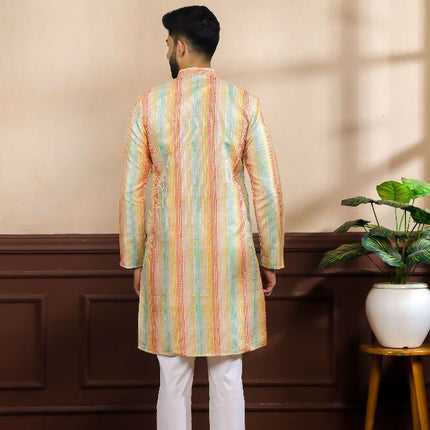Multy Art Silk Digital Printed, Embroidery Work Kurta Set - Mahotsav