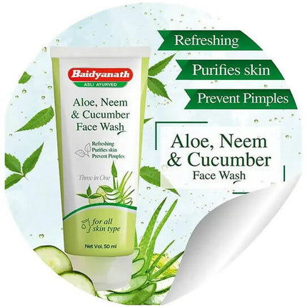 Baidyanath Jhansi Aloe, Neem & Cucumber Face Wash
