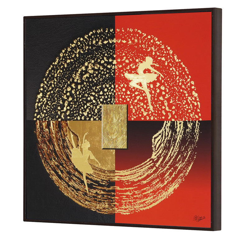 Tehzeeb Creations Golden Embossed Wall Painting