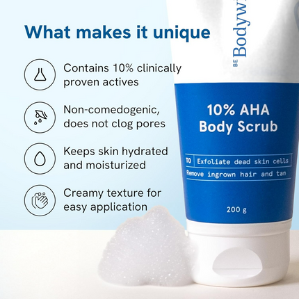 BeBodywise 10% Lactic AHA Exfoliating Body Scrub