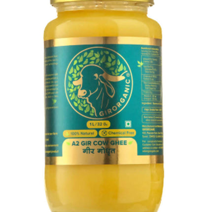 GirOrganic A2 Gir Cow Ghee - Pure A2 Gir Cow Ghee, Organic Grass Fed Ghee