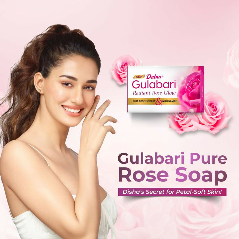 Dabur Gulabari Pure Rose Soap for Radiant Rose Glowing Skin & Body