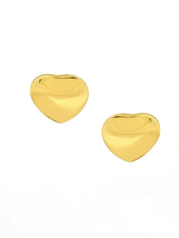 Golden Heart Studs - Ruby Raang