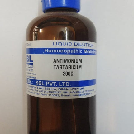 SBL Homeopathy Antimonium Tartaricum Dilution
