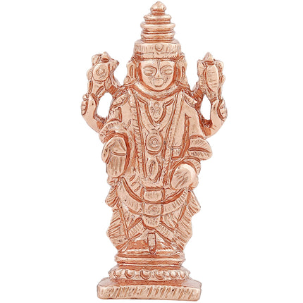 Estele Pink/ Rose Gold-Polished Lord Tirupati Balaji Idol Showpiece for Pooja Mandir/ Home Decorative