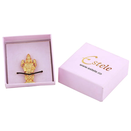 Estele Gold-Polished Lord Tirupati Balaji Idol Showpiece for Pooja Mandir/ Home Decorative