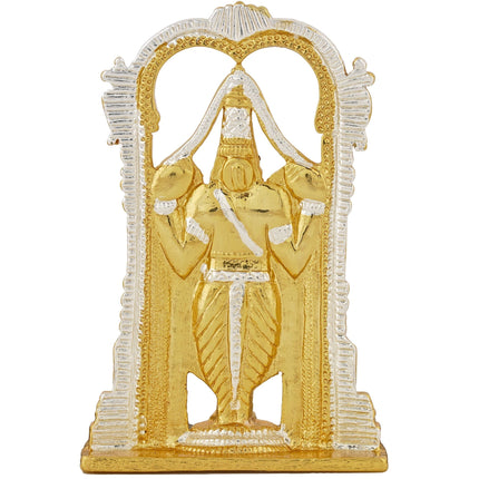 Estele Gold-Polished Lord Tirupati Balaji Idol Showpiece for Pooja Mandir/ Home Decorative