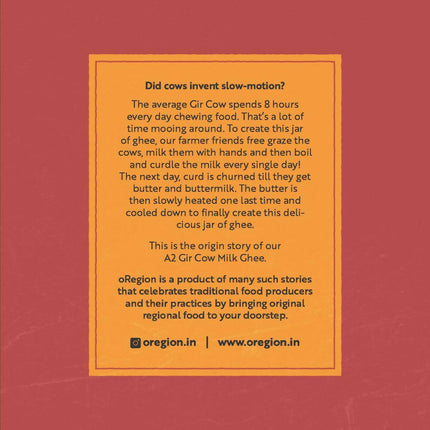 oRegion A2 Gir Cow Ghee | 100% Gir Cow Ghee | Organic Desi Ghee From Gir Cow