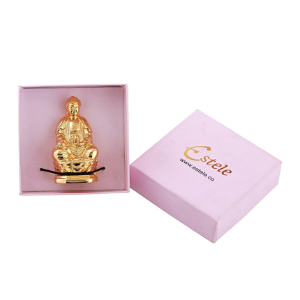 Estele Gold-Polished Lord Gautam Buddha Mediatating Idol statue for Home Décor/Gifts