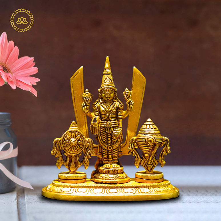 Brass Balaji with Shankchakra