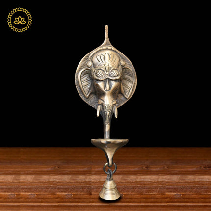 Brass Ganesha Wall Diya