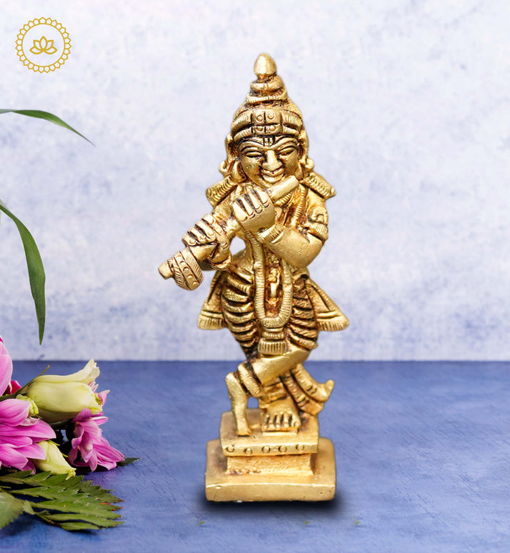 Brass Krishna Idol