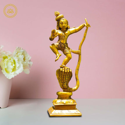 Brass Krishna Kali Idol - Symbol of Divine Balance and Power