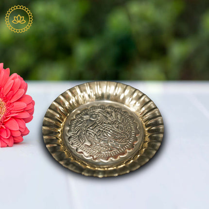 Brass Naxi Plate Aarthi: Embrace Sacred Rituals and Devotion