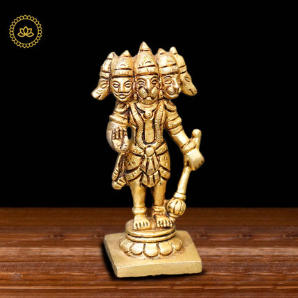 Brass Panchamukhi Hanuman Idol