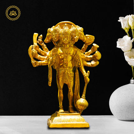 Brass Panchmukhi Hanuman - Powerful Symbol of Strength and Devotion