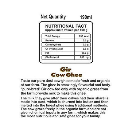 Absolute Milk Farm Fresh Pure Desi Cow Ghee (Indigeneous Bred) | Desi Gir Cow Ghee | 100% Pure & Natural Ghee