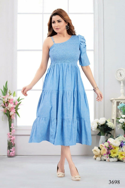 Joban Fashion Heavy Muslin Sky Blue Color Tunic