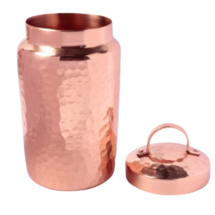 Isha Life Hammered Copper Container with Lid