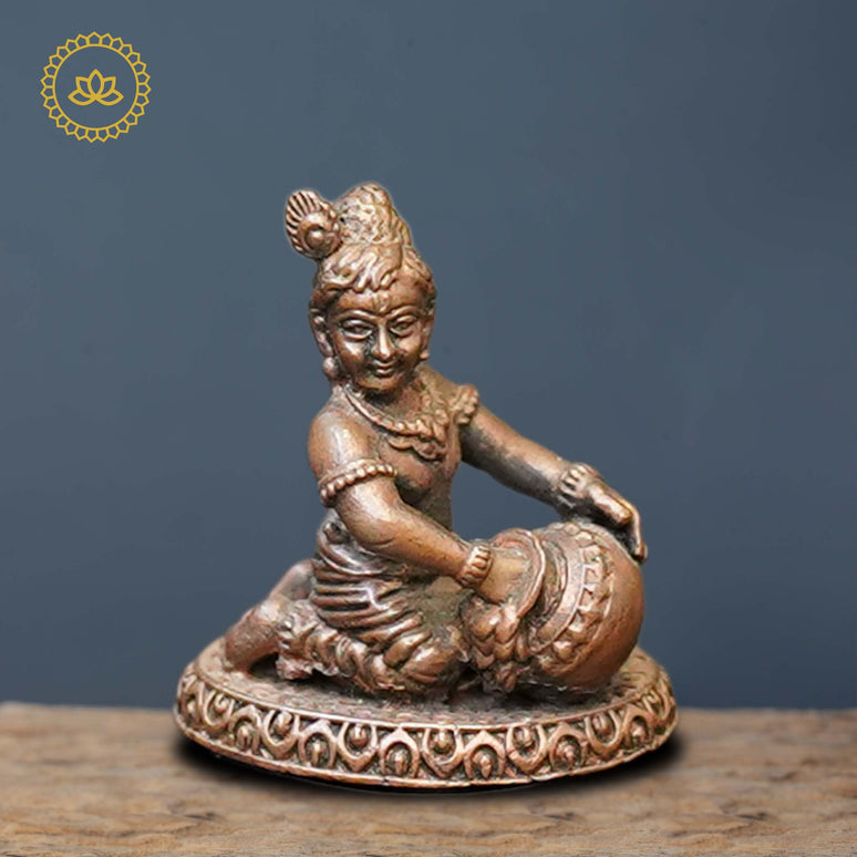 Copper Bene Krishna Idol