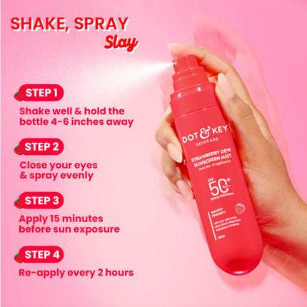 Dot & Key Strawberry Dew Sunscreen Mist SPF 50+