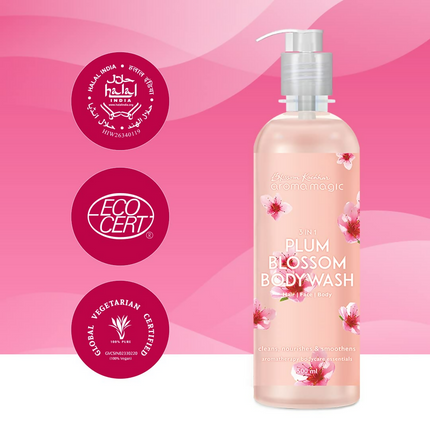 Blossom Kochhar Aroma Magic 3-in-1 Plum Blossom Body Wash Hair, Face & Body Cleanser