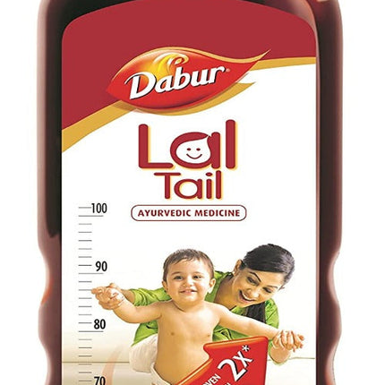 Dabur Lal Tail - Ayurvedic Baby Massage Oil For Baby's Bone, Muscle & Skin Health
