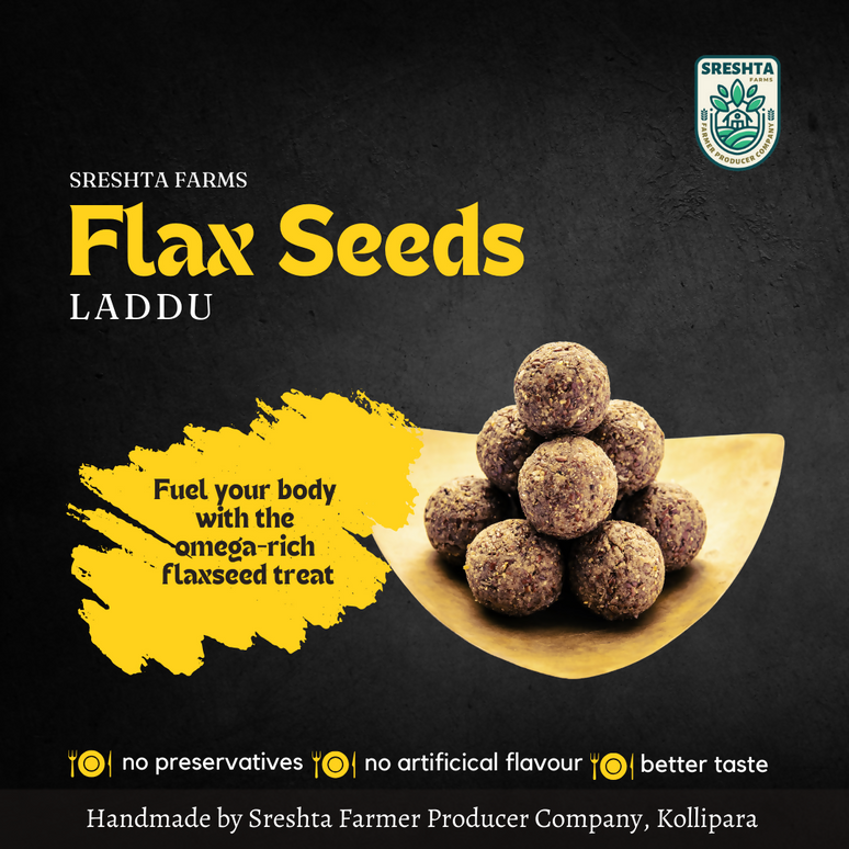 Sreshta Farms Organic Flax Seed (Avisa) Laddu