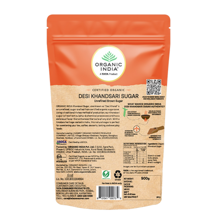 Organic India Desi Khandsari Sugar (Unrefined Brown Sugar)